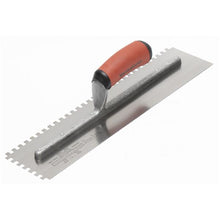 Load image into Gallery viewer, Marshalltown 710SD Ntch Trowel-1/4 X 1/4 X 1/4 SQ-DuraSoft Hdle (4/Pack)