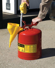 Load image into Gallery viewer, Justrite 5-galloon Type I Steel Safety Can w/ Funnel