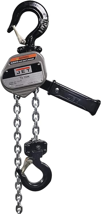 Jet Tools - JLA-075-80, JLA Series 3/4 Ton Lever Hoist, 80' Lift