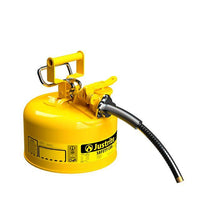 Load image into Gallery viewer, Justrite 1 Gallon, 5/8&quot; Metal Hose, Steel Safety Can for Diesel, Type II, AccuFlow™, Yellow - 7210220