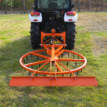 Load image into Gallery viewer, MechMaxx 72" Arena Spin Harrow Groomer with 35 Tines and Rake Cat.1 3 Point Hitch Grooming Attachment, AHG72R