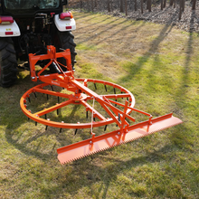 Load image into Gallery viewer, MechMaxx 72" Arena Spin Harrow Groomer with 35 Tines and Rake Cat.1 3 Point Hitch Grooming Attachment, AHG72R