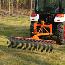 Load image into Gallery viewer, MechMaxx 72" Landscape Rake with 36 Tines 3 Point Hitch Tractor Attachment, LR72