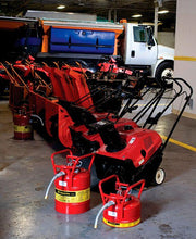 Load image into Gallery viewer, Justrite 5 Gallon, 1&quot; Metal Hose, Roll Bars, DOT Transport Steel Safety Can for Flammables, Type II, Accuflow™, Red - 7350130