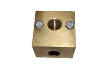 Load image into Gallery viewer, Brass Unloader Mounting Block, 1/2" FNPT Inlet x 1/2" Female Outlet, 90 Degree Elbow