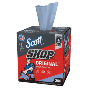 Scott™ 75190 Multi-Purpose Shop Towel, 9 x 12 in, 200, Blue, Multi-Purpose, 1 Plys