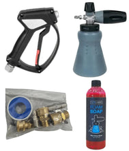 Load image into Gallery viewer, PF22 Wide Mouth Foam Cannon Kit with Nickel Plated Brass Spray Gun, Soap and QC Couplers