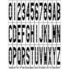 Load image into Gallery viewer, NewStripe Federal Individual Letter &amp; Number Stencil