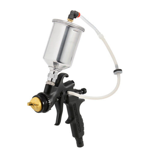 Apollo 7700 Metal Composite Black HVLP Compressed Air Spray Gun w/ 250cc Gravity Cup