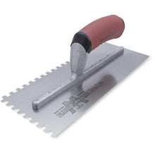 Load image into Gallery viewer, Marshalltown 788SD 5/16” Sq. Carbon Steel Notched Trowel- DuraSoft Handle (11X4.5”Blade) (6/Pack)