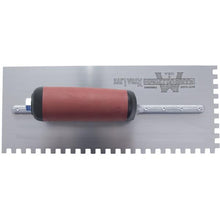 Load image into Gallery viewer, Marshalltown 788SD 5/16” Sq. Carbon Steel Notched Trowel- DuraSoft Handle (11X4.5”Blade) (6/Pack)