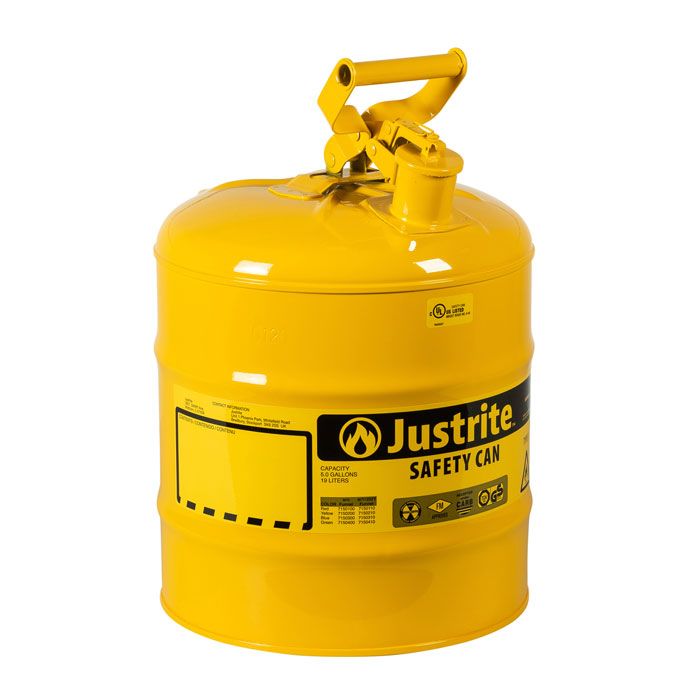 Justrite 5-gallon Steel Safety Can