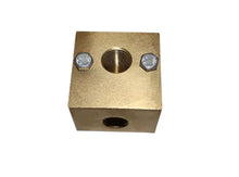 Load image into Gallery viewer, Brass Unloader Mounting Block, 3/8" FNPT Inlet x 3/8" Female Outlet, 90 Degree Elbow