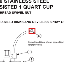 Load image into Gallery viewer, Binks 81-307 CONNECTOR -- Ref 6, 80-510 Pressure 1-Qt Cup Manual 77-2820 EN [ English ]