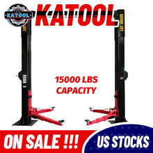 Load image into Gallery viewer, Katool KT-M150D 15000 lbs. Clear Floor Two Post Lift Single Lock Release