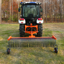 Load image into Gallery viewer, MechMaxx 84" Landscape Rake with Bolt-On Wheels &amp; 42 Tines 3 Point Hitch Tractor Attachment, LR84W