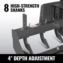 Load image into Gallery viewer, MechMaxx 84" Skid Steer Land Plane with 8 Adjustable Scarifier Shanks, Removable Sift Screen and Bolt-On Cutting Blades, SSLP84