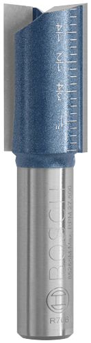 Bosch 3/4 In. x 1-1/4 In. Carbide-Tipped Double-Flute Straight Router Bit
