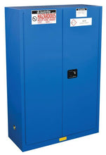 Load image into Gallery viewer, Justrite™ Sure-Grip® EX Hazardous Material Safety Cab., 45 Gal., 2 shelves, 2 s/c doors, Royal Blue