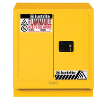 Load image into Gallery viewer, Sure-Grip® EX 19-gal.capacity Under Fume Hood Flammable Cabinet w/ 1 Shelf &amp; 2 Self-Close Doors - Yellow