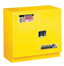 Load image into Gallery viewer, Sure-Grip® EX 23-gal.capacity Under Fume Hood Flammable Cabinet w/ 1 Shelf &amp; 2 Self-Close Doors - Yellow