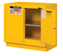 Load image into Gallery viewer, Sure-Grip® EX 23-gal.capacity Under Fume Hood Flammable Cabinet w/ 1 Shelf &amp; 2 Self-Close Doors - Yellow