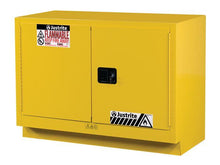 Load image into Gallery viewer, Sure-Grip® EX 31-gal.capacity Under Fume Hood Flammable Cabinet w/ 1 Shelf &amp; 2 MAnual Door - Yellow