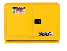 Load image into Gallery viewer, Sure-Grip® EX 31-gal.capacity Under Fume Hood Flammable Cabinet w/ 1 Shelf &amp; 2 MAnual Door - Yellow