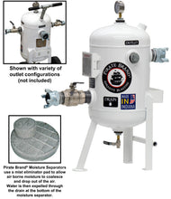 Load image into Gallery viewer, Pirate Brand 888-1200-08006PB Moisture Separator 800 CFM, Stationary 150 PSI (10.3 Bar), (1) 4 Lug W/Ball Valve Inlet X (1) 4 Lug Outlet (Includes 0-160 Pressure Gauge, Manual Drain) – Replaces Schmidt (Axxiom) 1200-080-06