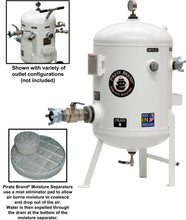 Load image into Gallery viewer, Pirate Brand 888-1200-16004PB Moisture Separator, 1600cfm, Stationary, 150psi (10.3 Bar), (1) 4 Lug W/Ball Valve Inlet X (1) 4 Lug Outlet (Includes: 0-160 Pressure Gauge &amp; Manual Drain) – Replaces Schmidt (Axxiom) 1200-160-04