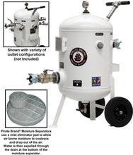 Load image into Gallery viewer, Pirate Brand 888-1200-16005PB Moisture Separator, 1600cfm, Portable, 150psi (10.3 Bar), (1) 4 Lug W/Ball Valve Inlet X (1) 4 Lug Outlet (Includes: 0-160 Pressure Gauge &amp; Manual Drain, Wheels &amp; Handle) – Replaces Schmidt (Axxiom) 1200-160-05