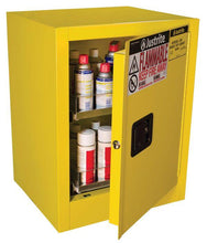 Load image into Gallery viewer, Sure-Grip® EX - 24 cans Benchtop Flammable Cabinet w/ 1 Door-Manual Close &amp; 2 Drawers - Yellow