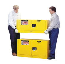 Load image into Gallery viewer, Sure-Grip® EX 12-gal.capacity Piggyback Flammable Safety Cabinet w/ 2 Manual Close - Yellow