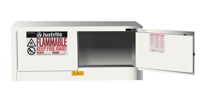 Sure-Grip® EX 12-gal.capacity Piggyback Flammable Safety Cabinet w/ 2 Self-Close - White