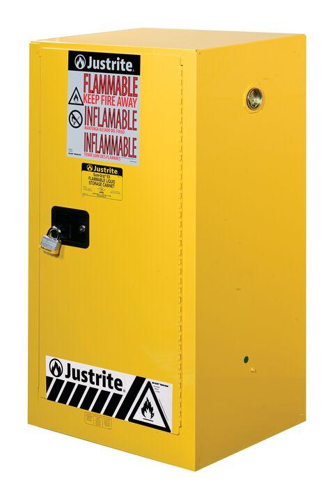 Sure-Grip® EX Compac 15-gal.capacity Flammable Cabinet w/ 1 Shelf & 1 Manual Close Door - Yellow