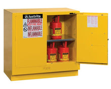 Load image into Gallery viewer, Sure-Grip® EX 22-gal.capacity Undercounter Flammable Safety Cabinet w/ 1 Shelf &amp; 2 Self-Close Doors - Yellow