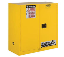Load image into Gallery viewer, Sure-Grip® EX 30-gal.capacity Flammable Cabinet w/ 2 Doors Flammable Cabinet &amp; 1 Shelf  - Yellow