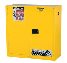 Load image into Gallery viewer, Sure-Grip® EX 30-gal.capacity Flammable Cabinet w/ 2 Doors Flammable Cabinet &amp; 1 Shelf  - Yellow