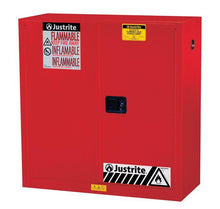Load image into Gallery viewer, Sure-Grip® EX 30-gal. capacity Flammable Safety Cabinet w/ 1 Shelf &amp; 2 Manual Close Door - Red