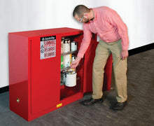 Load image into Gallery viewer, Sure-Grip® EX 40-gal. capacity Flammable storage Cabinet w/ 2 Doors-Manual Close &amp; 3 Shelves - Red
