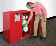 Load image into Gallery viewer, Sure-Grip® EX 40-gal. capacity Flammable storage Cabinet w/ 2 Doors-Manual Close &amp; 3 Shelves - Red