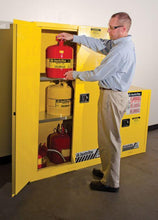 Load image into Gallery viewer, Justrite- Sure-Grip® EX 45-Gallon Flammable Safety Cabinet w/ 2 Doors &amp; 2 Shelves ( Manual Close)