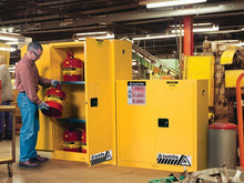 Load image into Gallery viewer, Justrite- Sure-Grip® EX 45-Gallon Flammable Safety Cabinet w/ 2 Doors &amp; 2 Shelves ( Manual Close)