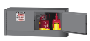 Sure-Grip® EX 12-gal.capacity Piggyback Flammable Safety Cabinet w/ 2 Self-Close - Gray