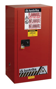 Sure-Grip® EX Compac 15-gal.capacity Flammable Cabinet w/ 1 Shelf & 1 Self-Close Door - Red