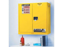 Load image into Gallery viewer, Sure-Grip® EX 20-gal.capacity Wall Mount Flammable Cabinet w/ 3 Shelves &amp; 2 Manual Close Doors - Yellow