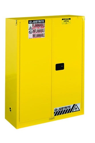 Sure-Grip® EX 60-gal. capacity Flammable storage Cabinet w/ 2 Doors-Self Close & 5 Shelves - Yellow