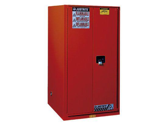 Sure-Grip® EX 96-gal capacity Flammable storage Cabinet w/ 2 Doors-Manual Close & 5 Shelves - Red