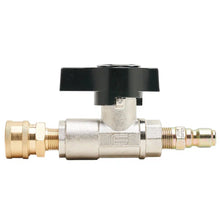 Load image into Gallery viewer, Veloci Plated 3/8&quot; Brass Ball Valve w/QC Installed