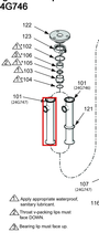 Load image into Gallery viewer, Graco 902980 Cylinder, Pump - highlighted in parts diagram